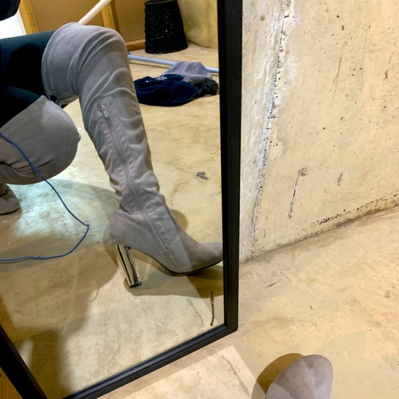 Over the knee, chrome heels 7 - 8 - Picture 1 of 3